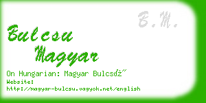 bulcsu magyar business card